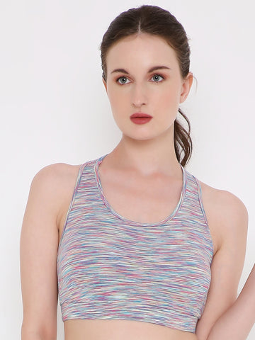 Berry's Intimatess Multicolor Removable Pads Sport Bra