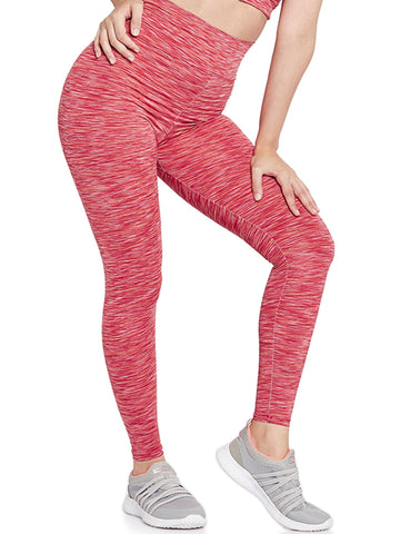 Berry's Intimatess Women's Red Melange Sporty Gym Leggings