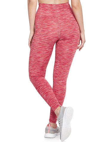 Berry's Intimatess Women's Red Melange Sporty Gym Leggings