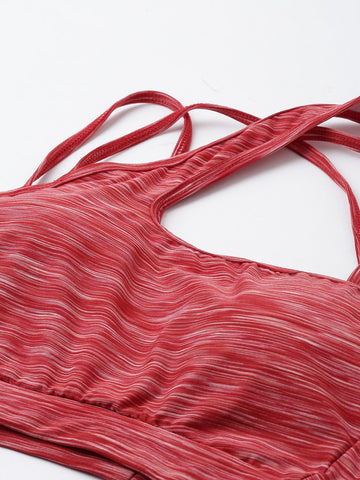 Berry's Intimatess Red Melange Low Impact Sports Bra