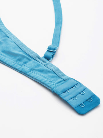 Berry's Intimatess Azure Blue Mini Center Net Seamless Comfort T-Shirt Bra - Non-Padded, Non-Wired