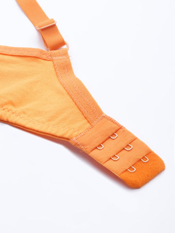 Berry's Intimatess Orange Minimizer Seamless Comfort T-Shirt Bra - Non-Padded, Non-Wired