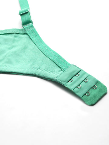 Berry's Intimatess Sea Green Minimizer Seamless Comfort T-Shirt Bra - Non-Padded, Non-Wired