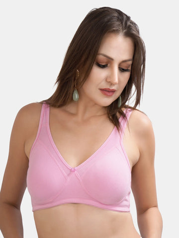 Berry's Intimatess Baby Pink Miximizer Seamless Comfort T-Shirt Bra - Non-Padded, Non-Wired
