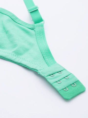 Berry's Intimatess Sea Green Miximizer Seamless Comfort T-Shirt Bra - Non-Padded, Non-Wired