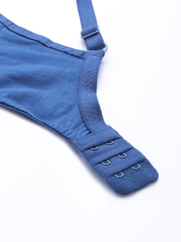 Berry's Intimatess Royal Blue Miximizer Seamless Comfort T-Shirt Bra - Non-Padded, Non-Wired
