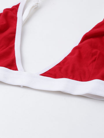 Berry's Intimatess Red & White color Non-Wired & Non Padded Medium Coverage Lounge Bra