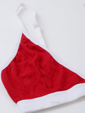 Berry's Intimatess Red & White color Non-Wired & Non Padded Medium Coverage Lounge Bra