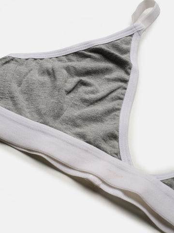 Berry's Intimatess Grey & White color Non-Wired & Non Padded Medium Coverage Lounge Bra