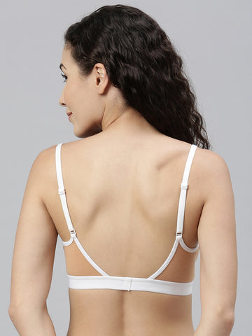 Berry's Intimatess Skin & White color Non-Wired & Non Padded Medium Coverage Lounge Bra