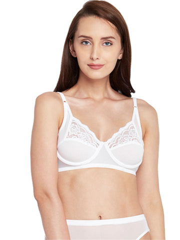 Berry's Intimatess White color Underwired & Non Padded with Medium Coverage Plunge Bra