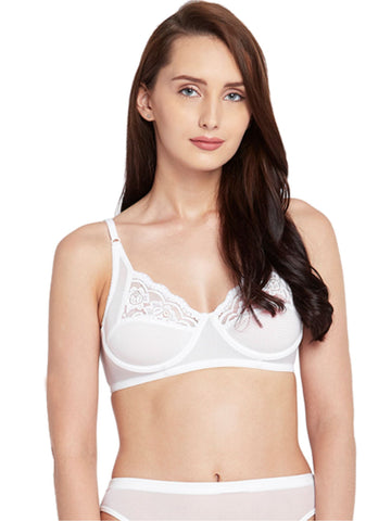 Berry's Intimatess White color Underwired & Non Padded with Medium Coverage Plunge Bra