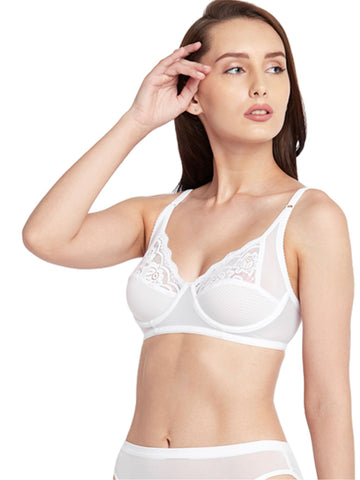 Berry's Intimatess White color Underwired & Non Padded with Medium Coverage Plunge Bra