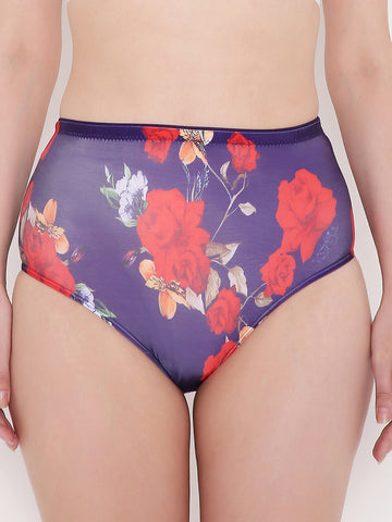 Berry's Intimatess Women's Multicolor Floral Printed High-Rise Hipster Panty