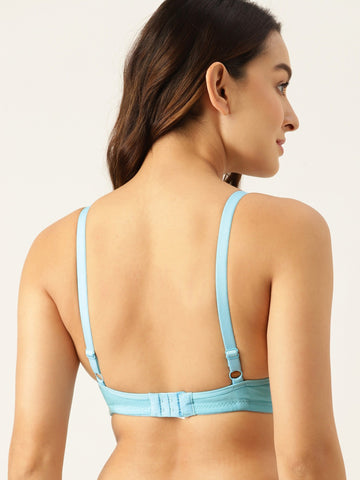 Berry's Intimatess Azure Blue Side Concealer Seamless Comfort T-Shirt Bra - Non-Padded, Non-Wired