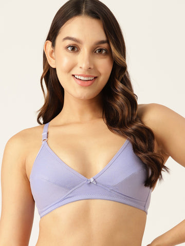 Berry's Intimatess Lilac Seamed Seamless Comfort T-Shirt Bra - Non-Padded, Non-Wired