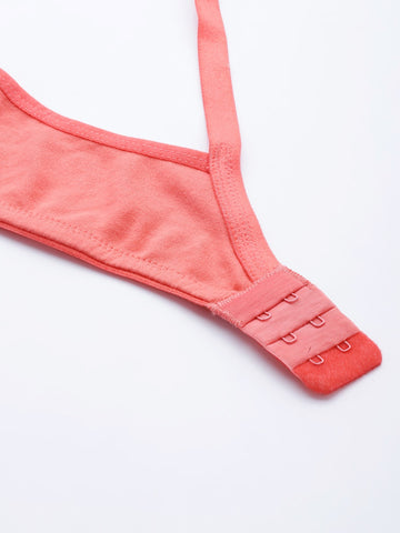 Berry's Intimatess Talcam Red Seamed Seamless Comfort T-Shirt Bra - Non-Padded, Non-Wired
