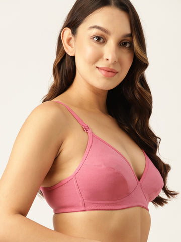 Berry's Intimatess Mauve Seamed Seamless Comfort T-Shirt Bra - Non-Padded, Non-Wired