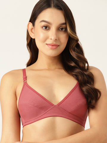 Berry's Intimatess Rust Seamed Seamless Comfort T-Shirt Bra - Non-Padded, Non-Wired