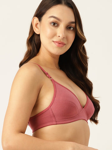 Berry's Intimatess Rust Seamed Seamless Comfort T-Shirt Bra - Non-Padded, Non-Wired