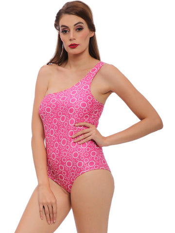 Berry's Intimatess Berry Bubbles One-Piece One Shoulder Swimsuit