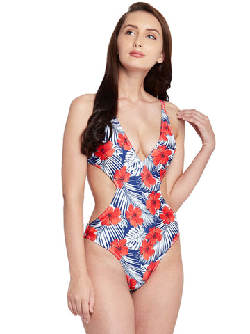 Berry's Intimatess Hibiscus Heat Cutout Monokini