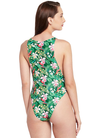 Berry's Intimatess Rainforest Radiance High-Cut One-Piece Swimsuit