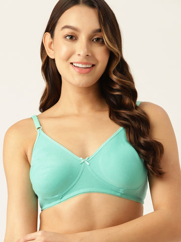 Berry's Intimatess Sea Green T-Shirt Seamless Comfort T-Shirt Bra - Non-Padded, Non-Wired