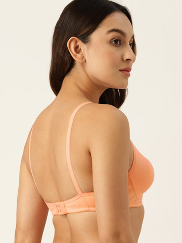 Berry's Intimatess Pastel Orange T-Shirt Seamless Comfort T-Shirt Bra - Non-Padded, Non-Wired