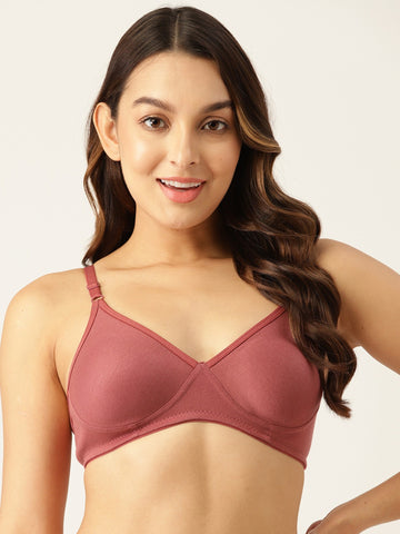 Berry's Intimatess Rust T-Shirt Seamless Comfort T-Shirt Bra - Non-Padded, Non-Wired