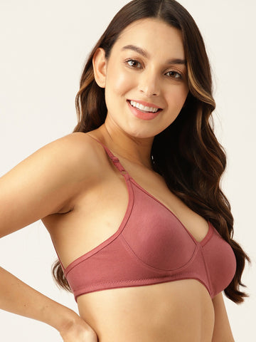 Berry's Intimatess Rust T-Shirt Seamless Comfort T-Shirt Bra - Non-Padded, Non-Wired