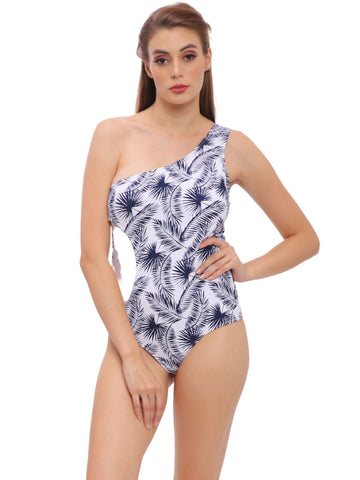 Berry's Intimatess Tropic Asymmetry One-Shoulder Swimsuit