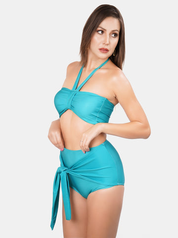 Berry's Intimatess Emerald Green Passionfruit Two Piece Swimsuit with Removable Cups