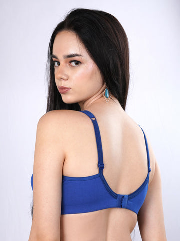 Berry's Intimatess Royal Blue 1 Pc Moulded Seamless Comfort T-Shirt Bra - Non-Padded, Non-Wired